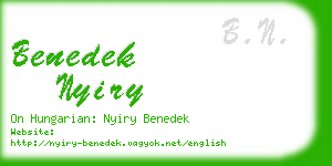 benedek nyiry business card